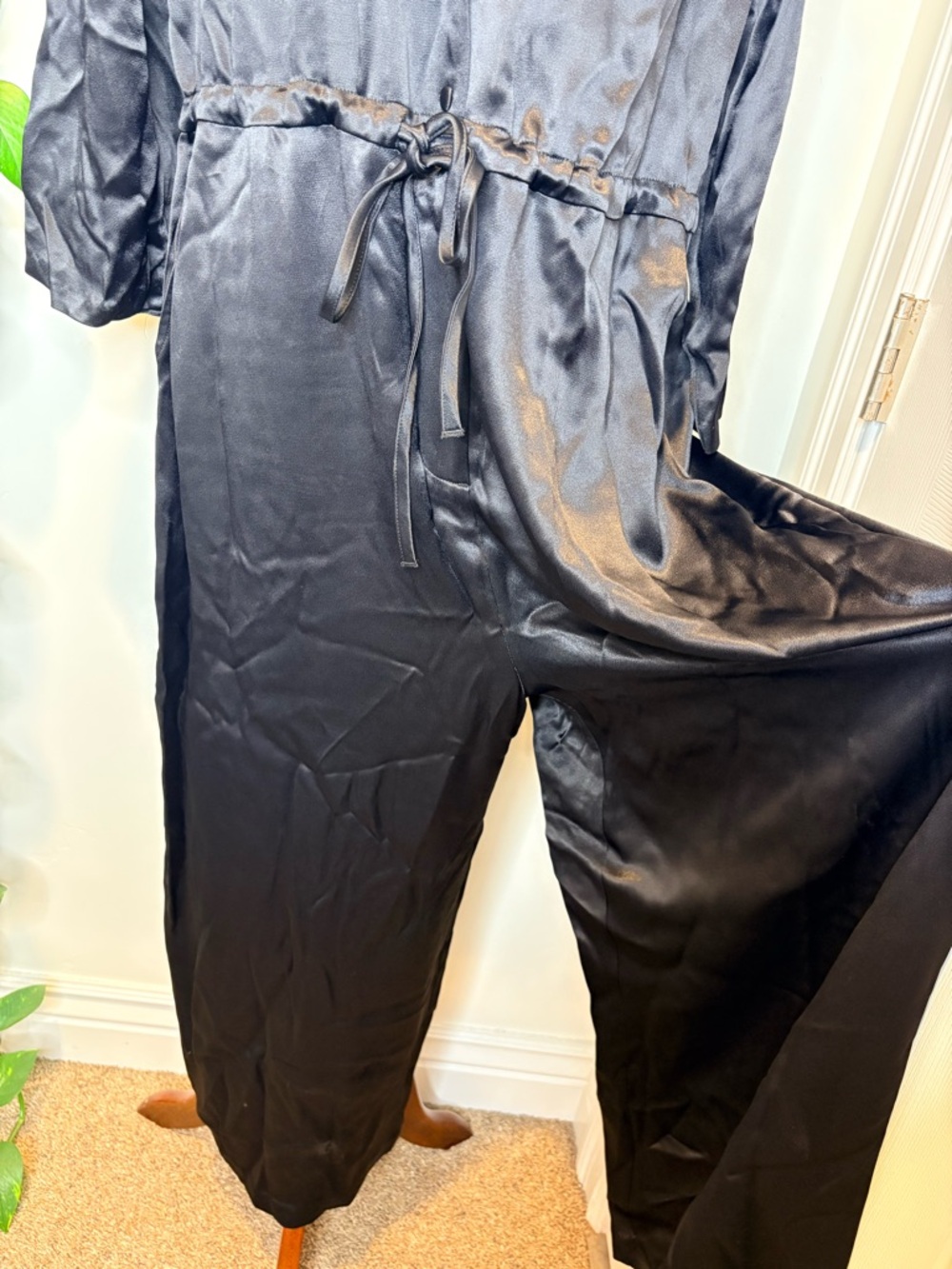 BODEN Black Satin Collar Jumpsuit - Picture 7 of 12